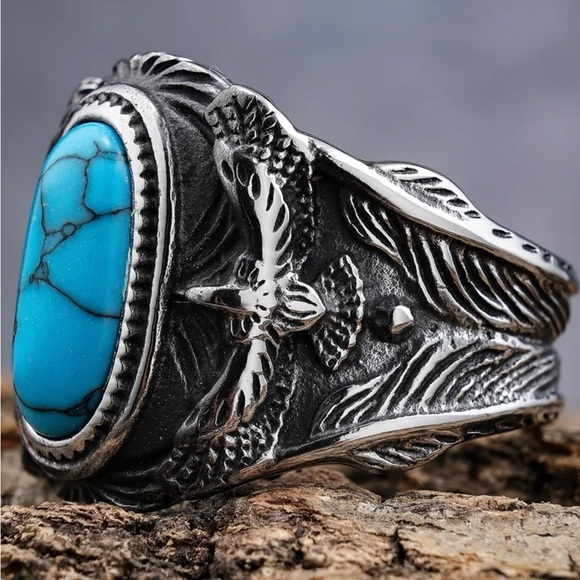 Vintage style Punk Geometric 304 Stainless Steel Inlay - Picture 3 of 5